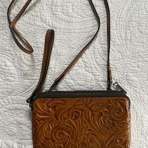 Patricia Nash Embossed Leather Crossbody Bag